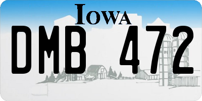 IA license plate DMB472