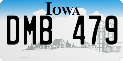 IA license plate DMB479