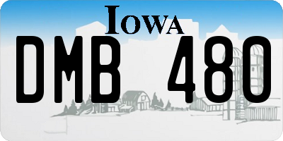 IA license plate DMB480