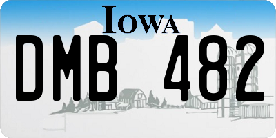 IA license plate DMB482