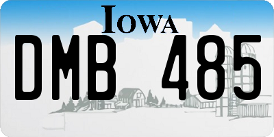 IA license plate DMB485