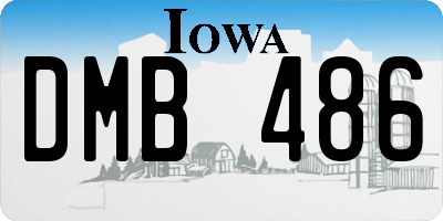 IA license plate DMB486