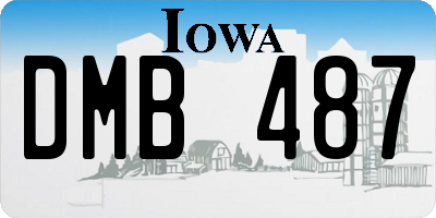 IA license plate DMB487