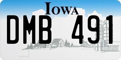 IA license plate DMB491