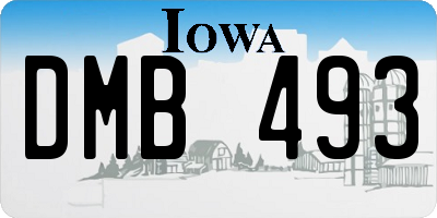 IA license plate DMB493