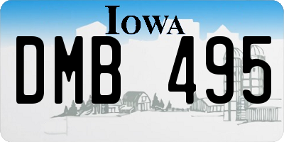 IA license plate DMB495