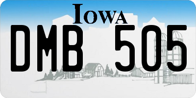 IA license plate DMB505