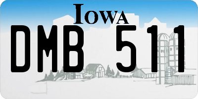 IA license plate DMB511