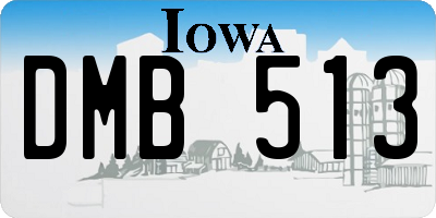 IA license plate DMB513