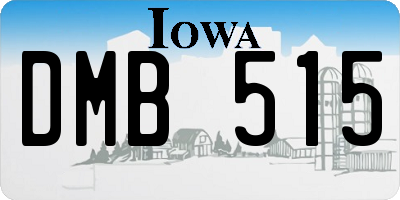 IA license plate DMB515