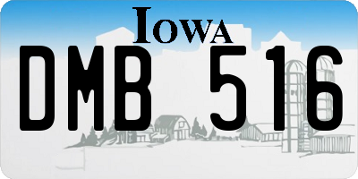 IA license plate DMB516