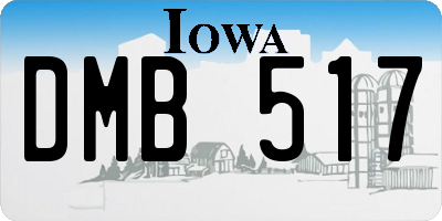 IA license plate DMB517