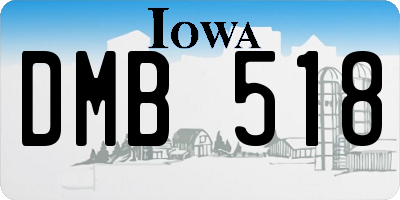 IA license plate DMB518