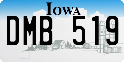 IA license plate DMB519