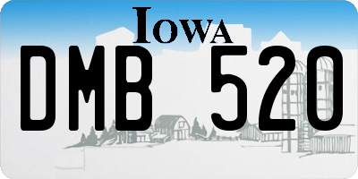 IA license plate DMB520