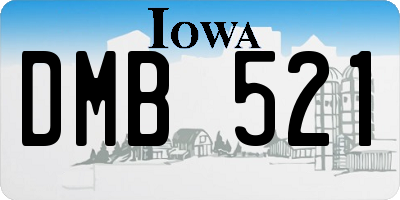 IA license plate DMB521