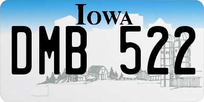 IA license plate DMB522