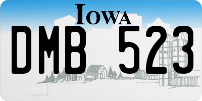 IA license plate DMB523