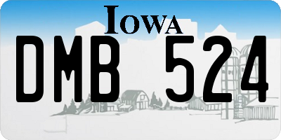 IA license plate DMB524