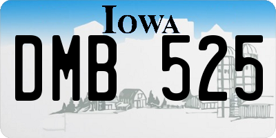 IA license plate DMB525