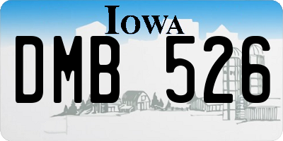 IA license plate DMB526