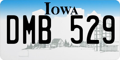 IA license plate DMB529