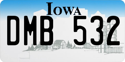 IA license plate DMB532