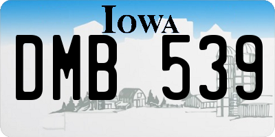 IA license plate DMB539