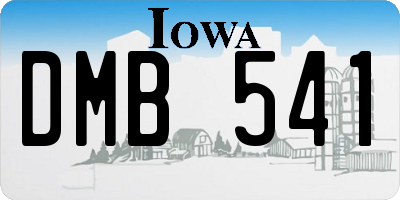 IA license plate DMB541