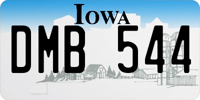 IA license plate DMB544