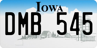 IA license plate DMB545
