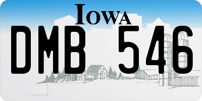 IA license plate DMB546