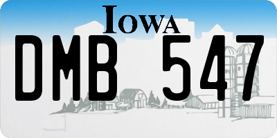 IA license plate DMB547