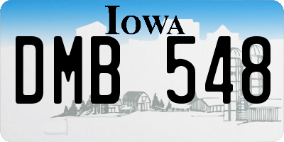 IA license plate DMB548