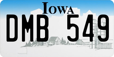 IA license plate DMB549