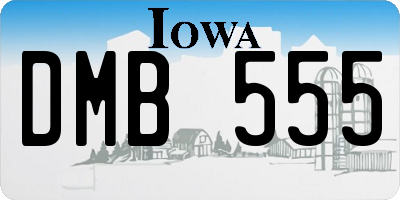IA license plate DMB555