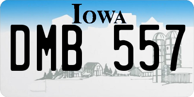 IA license plate DMB557
