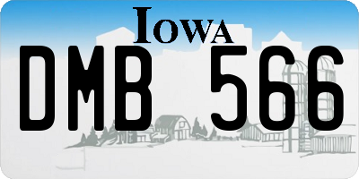 IA license plate DMB566
