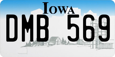 IA license plate DMB569