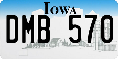 IA license plate DMB570