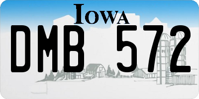 IA license plate DMB572