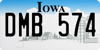 IA license plate DMB574