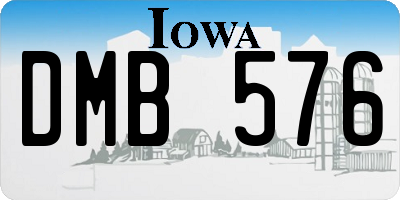 IA license plate DMB576