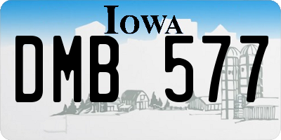 IA license plate DMB577