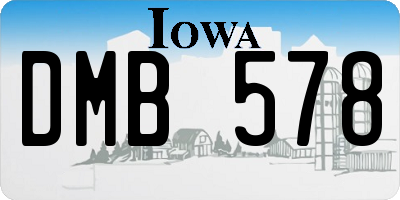 IA license plate DMB578