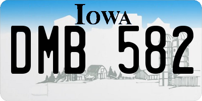 IA license plate DMB582