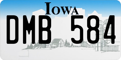 IA license plate DMB584