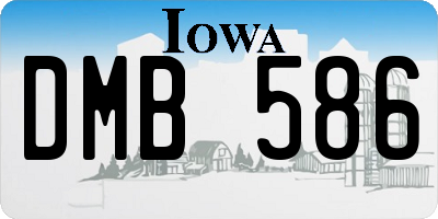 IA license plate DMB586