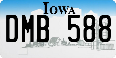 IA license plate DMB588