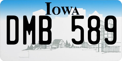IA license plate DMB589
